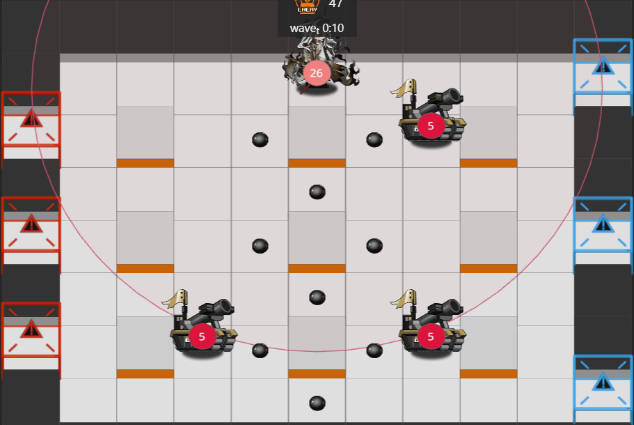 Ending 3 boss stage opening enemy positions.