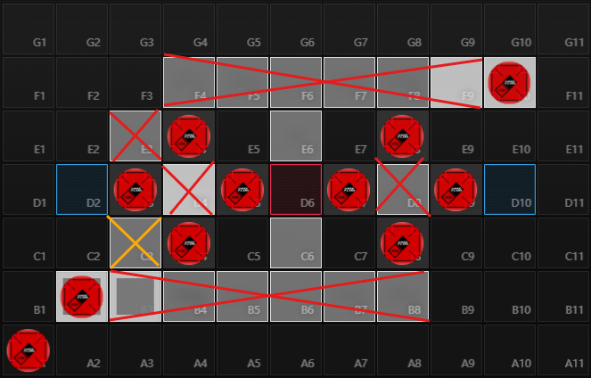 Safe and unsafe tiles for the prerequisite stage.